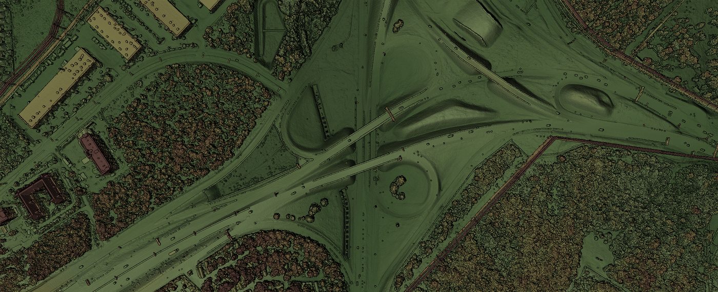 Nuage de points LiDAR d’un site relevé en 3D